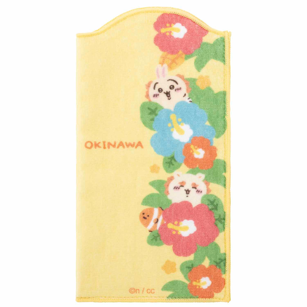 Chikawa Shisa's souvenir water absorption bottle towel (hibiscus)