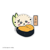 Chikakawachi Ikawa Sushi Sushi Sticker that can be pasted on a smartphone (sea otter sea)