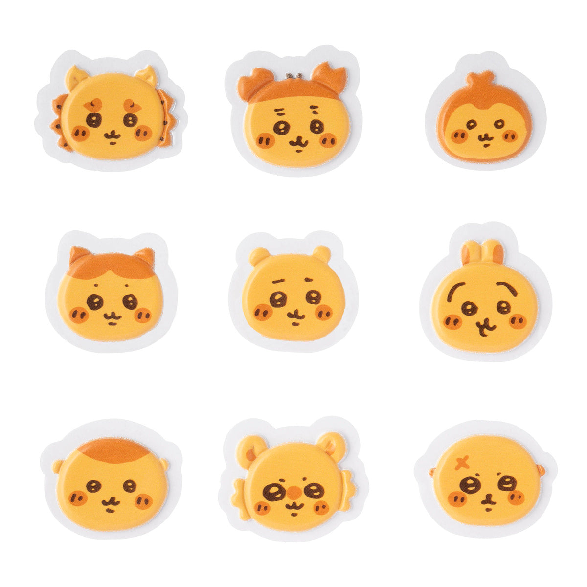 Chiikawa Bakery Puffy Flake Stickers (Everyone with Various Bread)