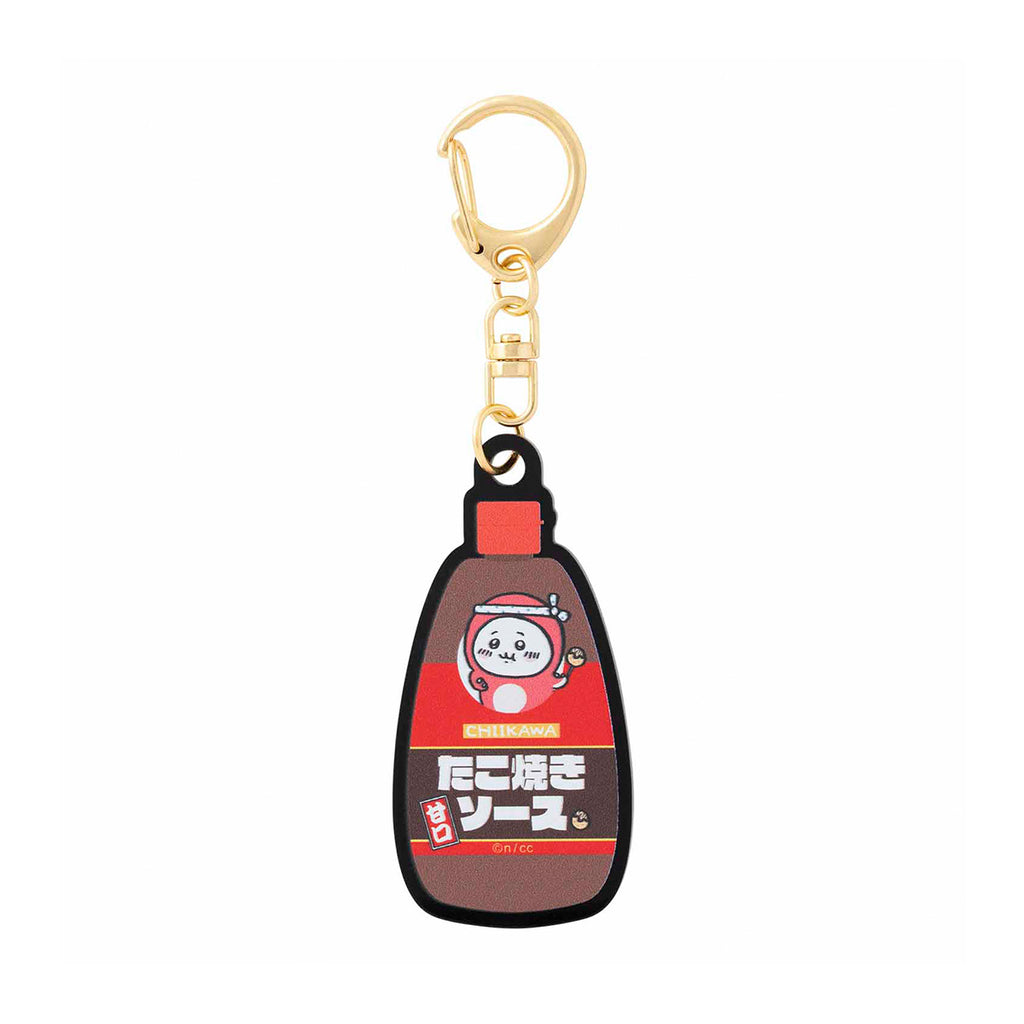 Chikawatako Squid Color Acrylic Key Chain (Takoyaki Sauce, Chikawa)