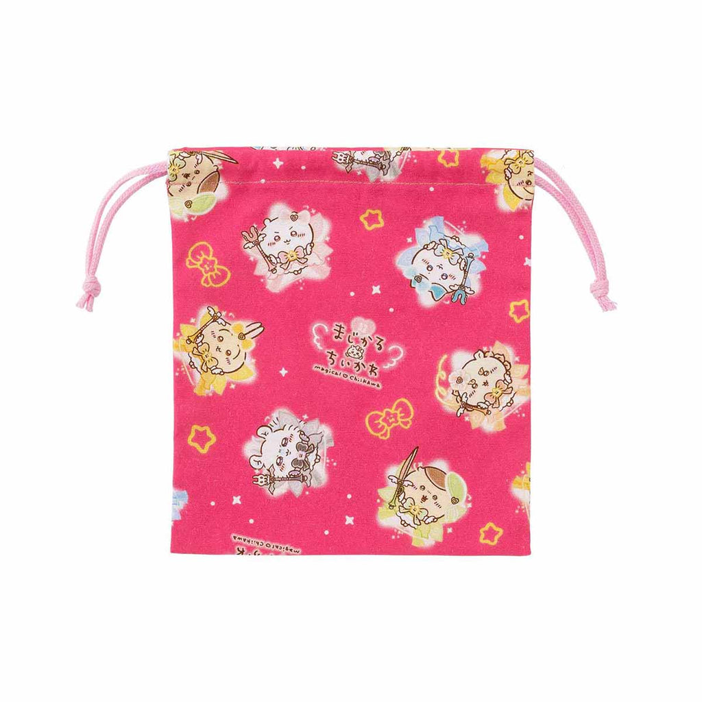 Chiikawa super magical and good size drawstring (pink)