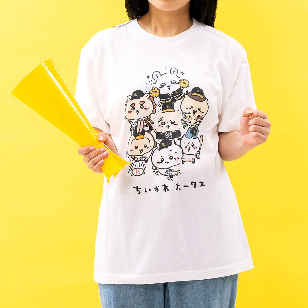 ちいかわ/ホークス Tシャツ オールスター ホワイト