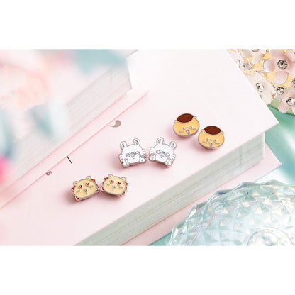Chiikawa Magnetic Earrings 3-Piece Set (Momonga, Shisa, Kurimanju)