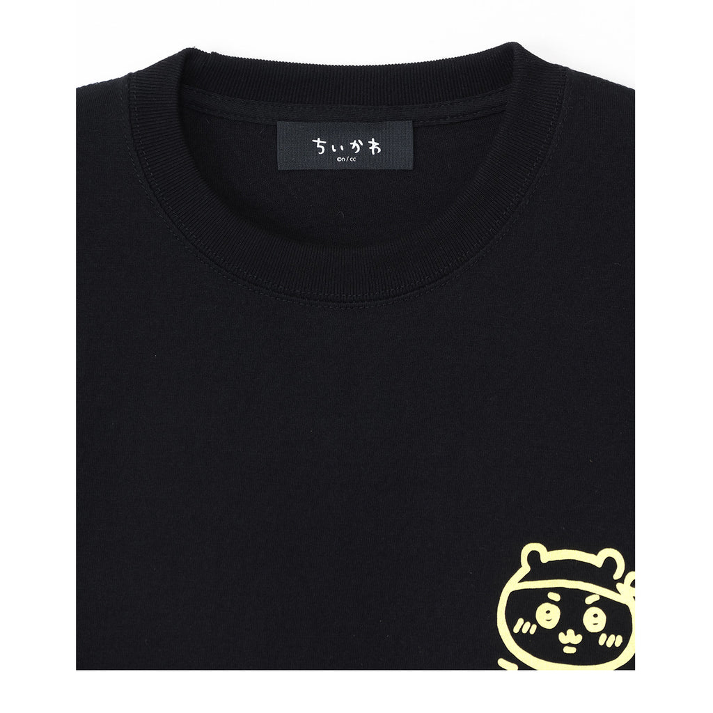 ちいかわ ちいかわラーメン豚 Tシャツ ブラック