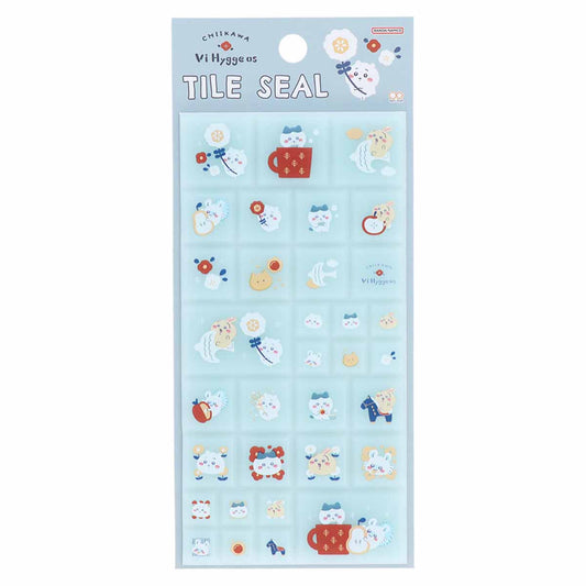 Chiikawa Tile Sticker (Blue)