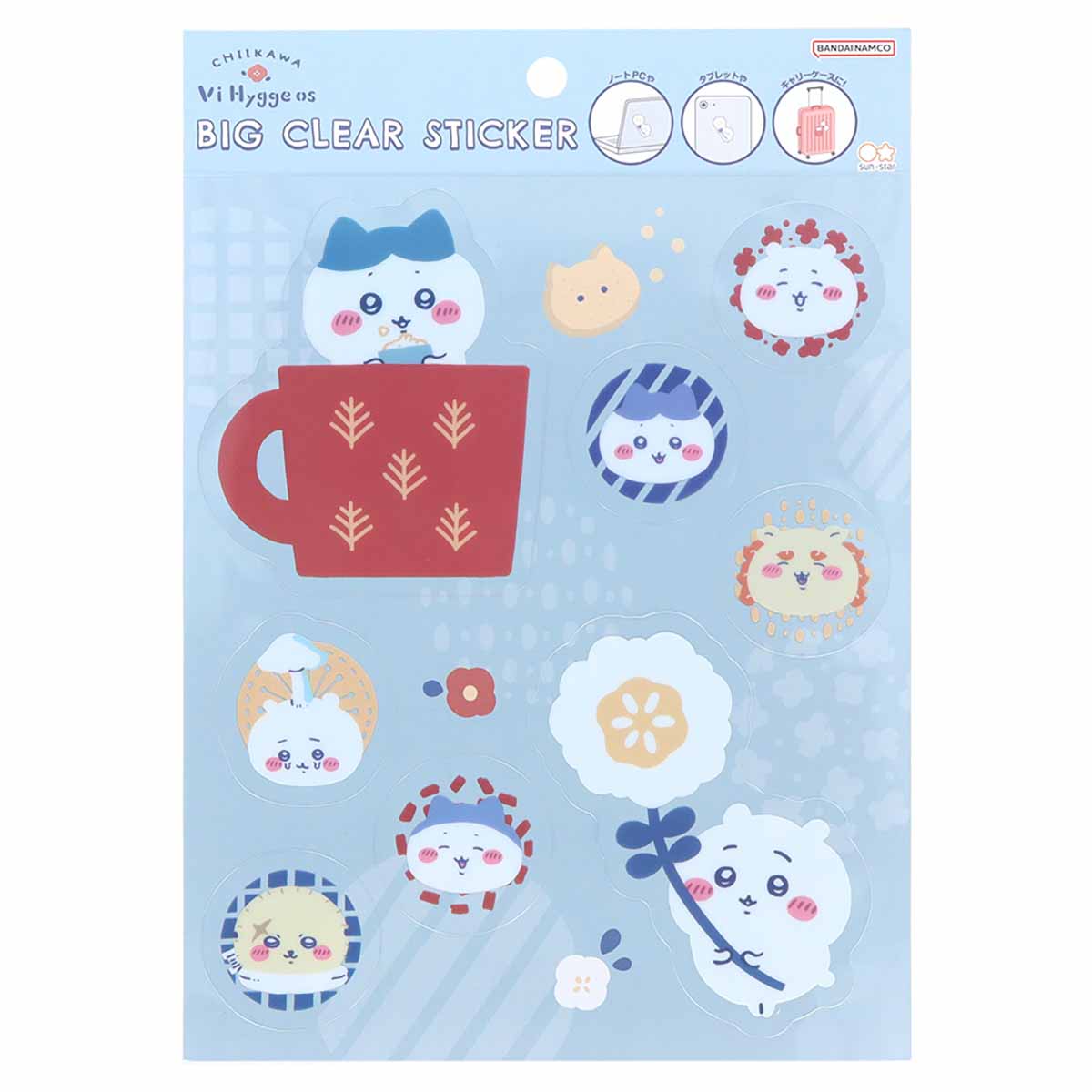 Chiikawa Big Clear Sticker (Blue)