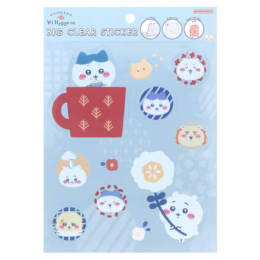 Chiikawa Big Clear Sticker (Blue)