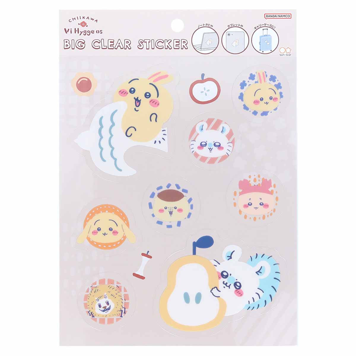 Chiikawa Big Clear Sticker (Beige)
