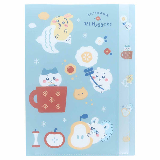 Chiikawa Die-Cut Clear File 5-Piece Set (Relaxed)