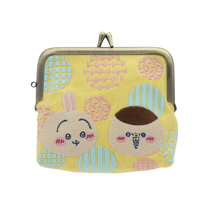Chiikawa Tatami Embroidered Mini Pouch (Usagi & Kurimanju)