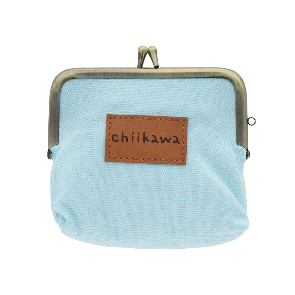 Chikawa Tatami Embroidery Gamaguchi Mini Pouch (Momonga & Used Bookstore)