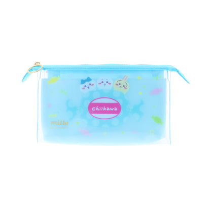치이카와 폭이 있는 클리어 파우치 mitte (치이카와 & 하치와레 & 우사기)