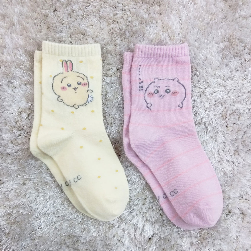 Chiikawa Crew Socks (Chiikawa Judgment Pink)