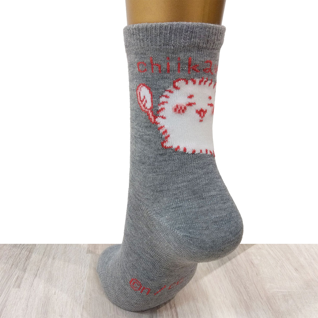 Chikawa Crew Socks (Chiikawa Hair volume) For Ladies