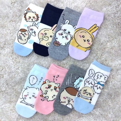 ちいかわ スニーカー丈ソックス（くりまんじゅうかき氷 グレー） レディース用