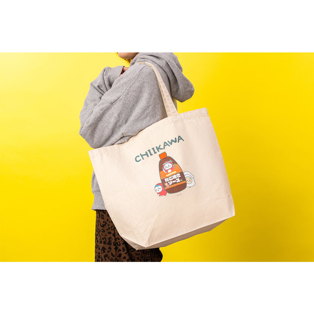 Chikawatako squid large tote bag (takoyaki sauce)