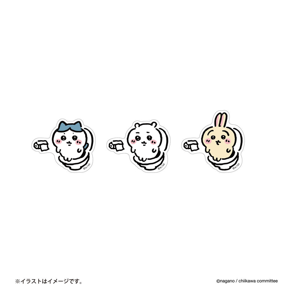 Chiikawa Toilet's size sticker (rabbit) that can be pasted on a smartphone (rabbit)