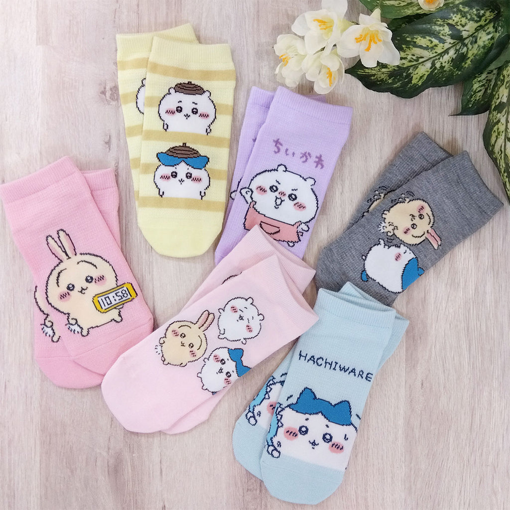 Chiikawa Mesh Sneaker Length Socks (Rabbit Clock)