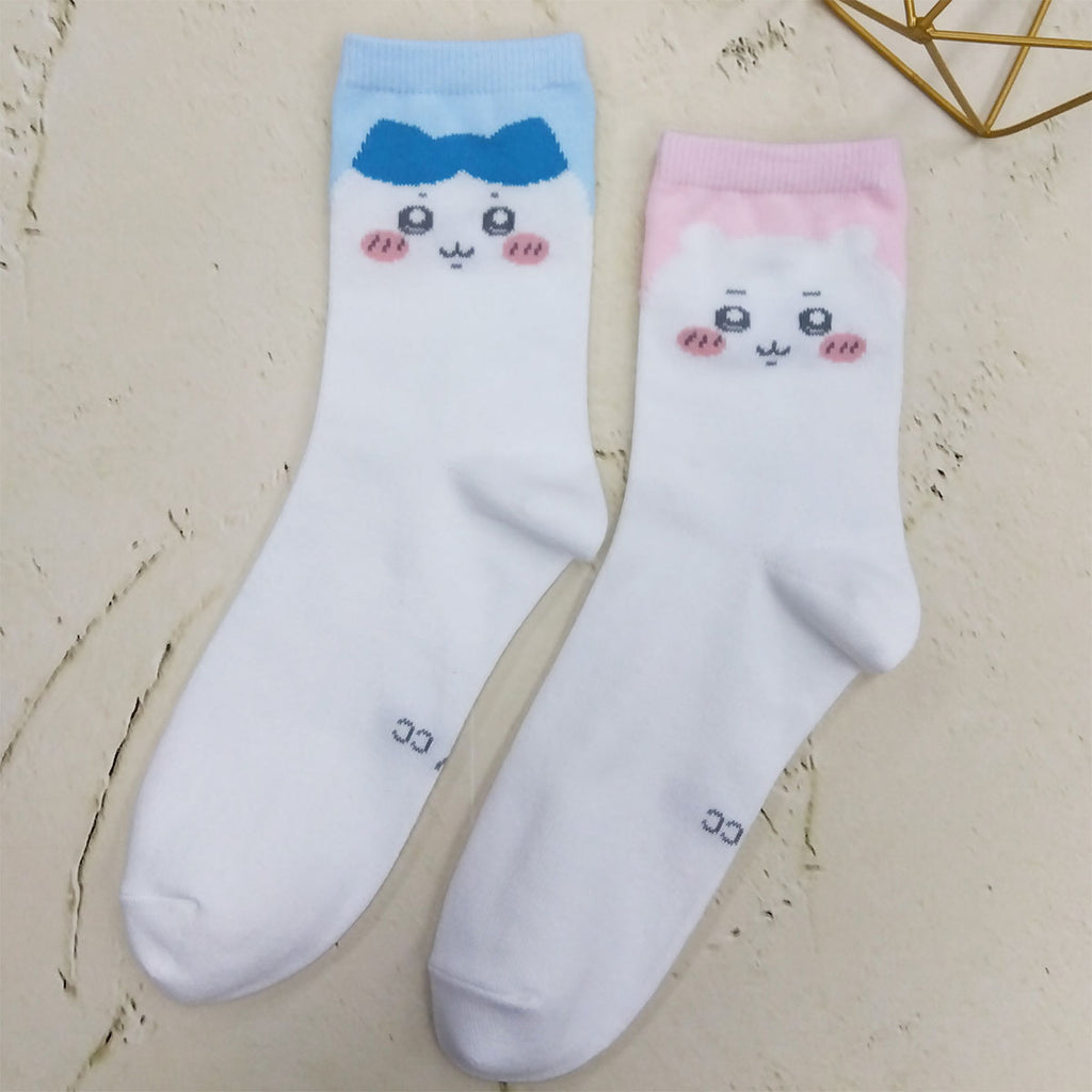 Chikawa Crew Socks (Chiikawa Face) For Ladies