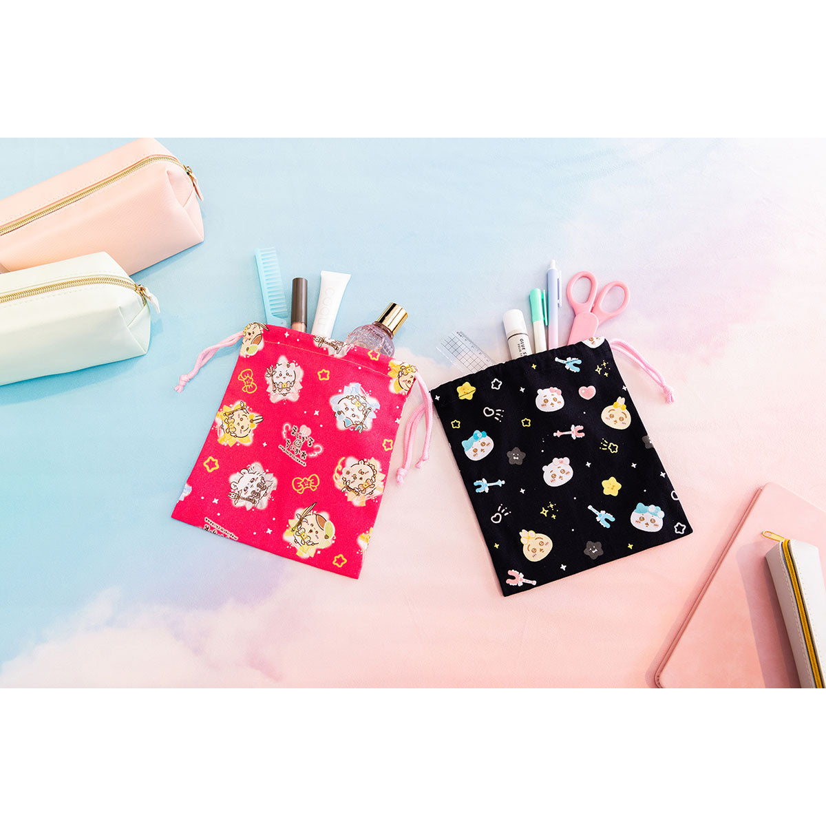 Chiikawa Super Magical Chiikawa Perfect Size Drawstring Bag (Pink)