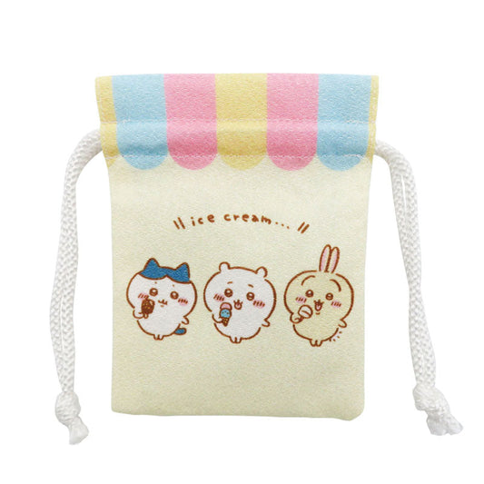 Chiikawa Bean Drawstring Pouch (Ice Cream)