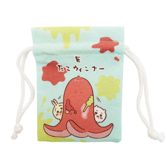 Chiikawa Bean Drawstring Pouch (Octopus Sausage)