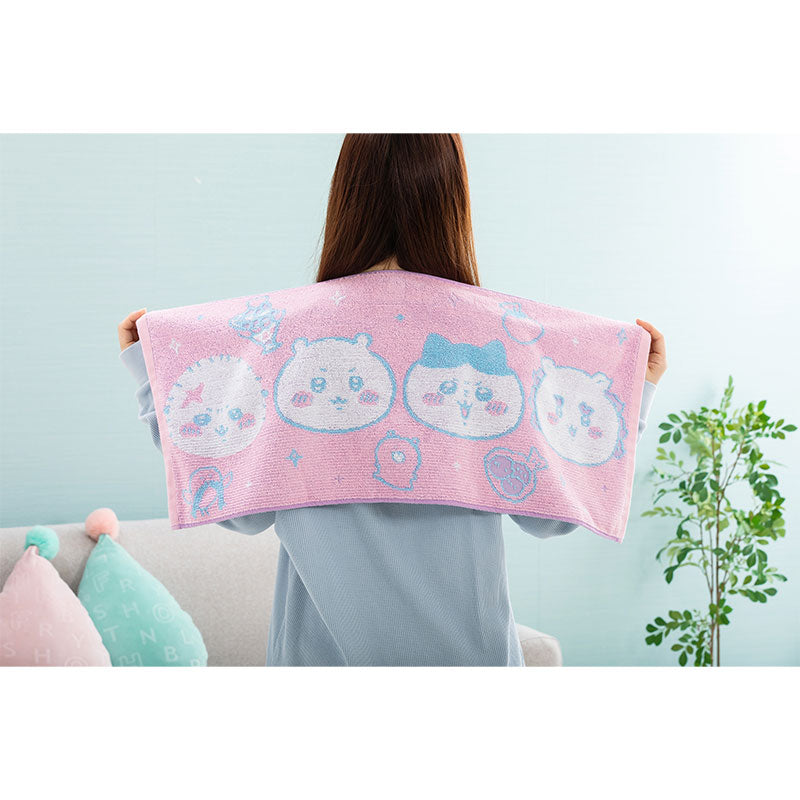 Chiikawa Jacquard Face Towel (Pink)