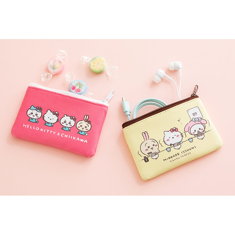 Chikawa x Sanrio Characters Set of 2 Pouch (Hello Kitty x Chikawa)