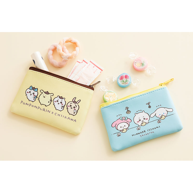 Chikawa x Sanrio Characters Set of 2 Pouch (Pompompurin x Chikawa)