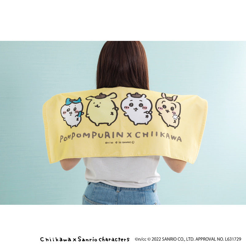 Chikawa x Sanrio Characters Face Towel (Furumuki)