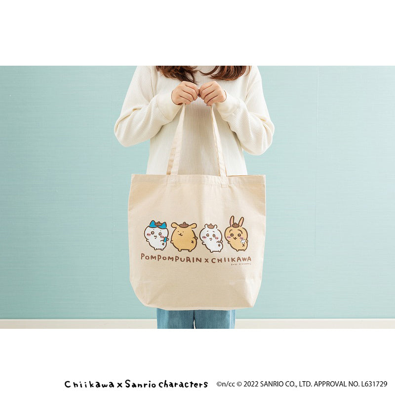 Chikawa x Sanrio Characters Large Tote Bag (Furumuki)