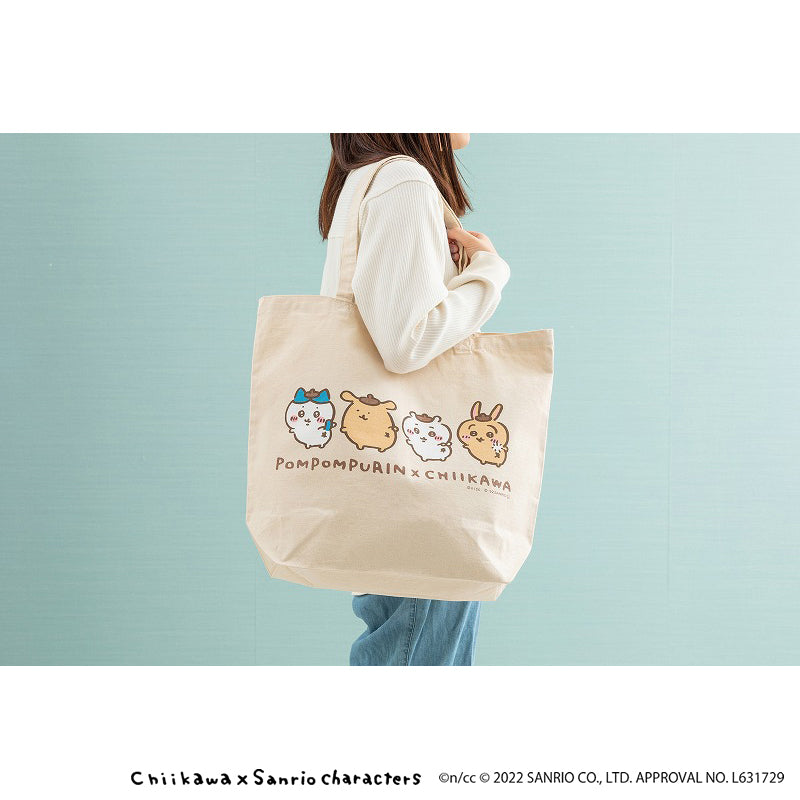 Chikawa x Sanrio Characters Large Tote Bag (Furumuki)