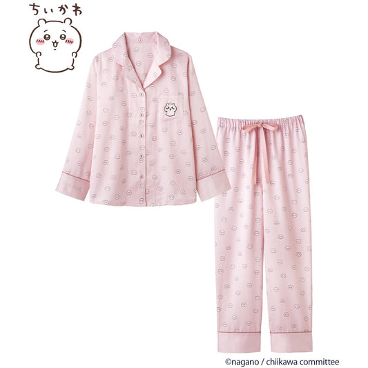 Chiikawa Fleece-Lined Satin Shirt Pajamas