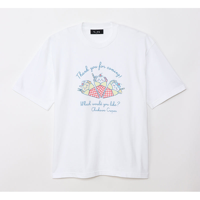 ちいかわ×マリオンクレープ ビッグTシャツ クレープ ホワイト
