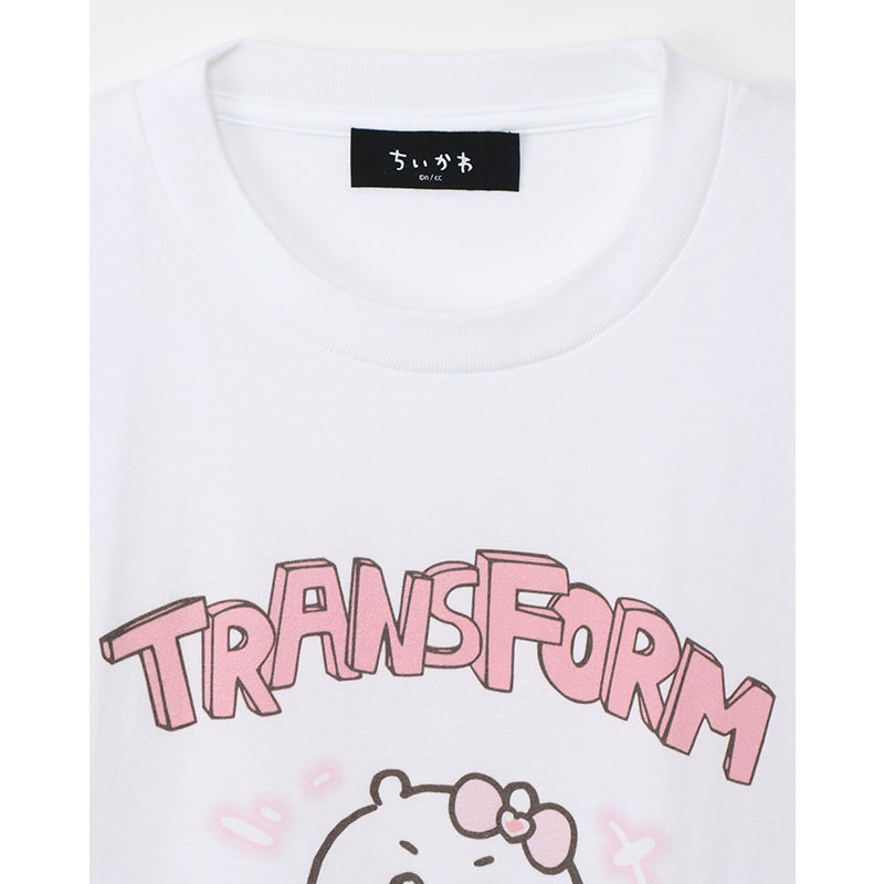 Seriously Karakukai Kawa Big T -shirt Chiikawa Transform White