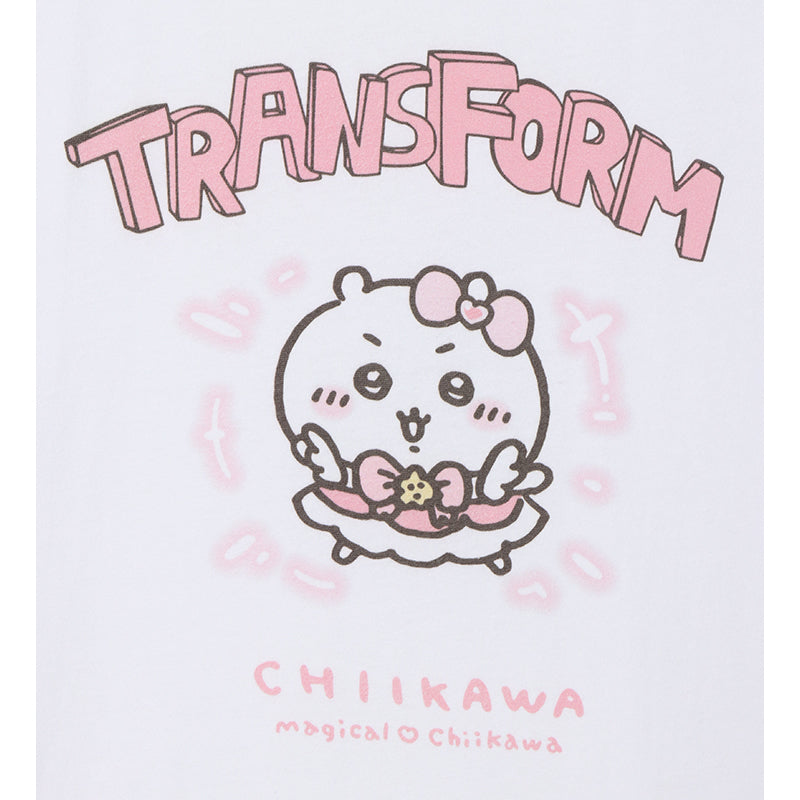 Seriously Karakukai Kawa Big T -shirt Chiikawa Transform White