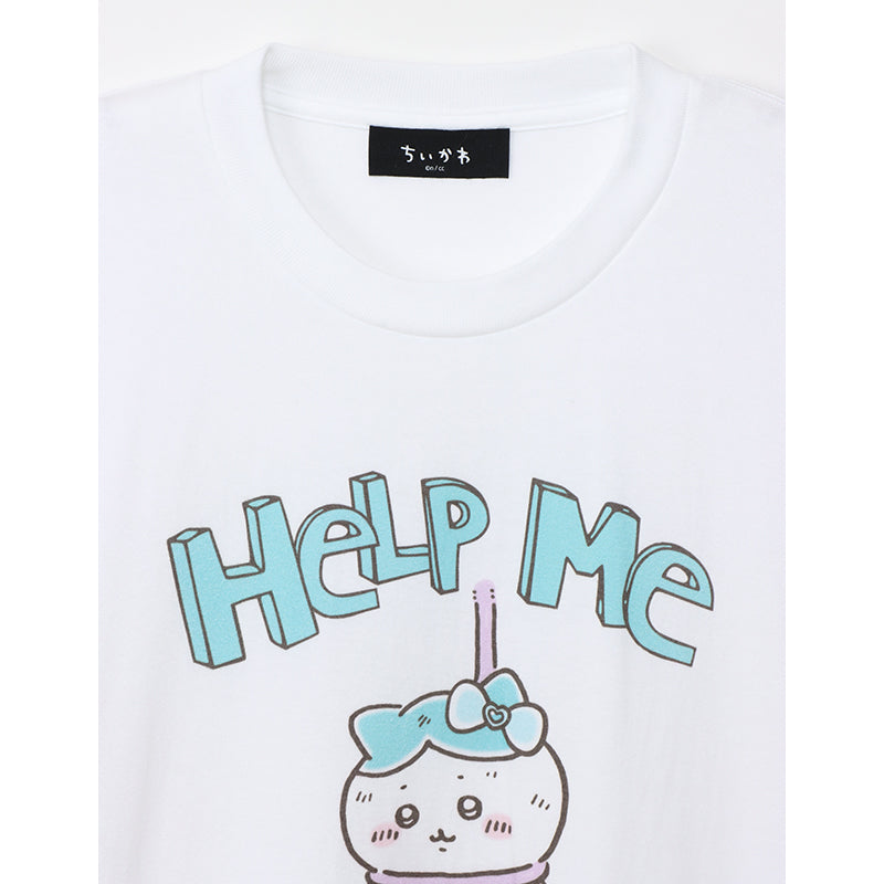 まじかるちいかわ ビッグTシャツ ハチワレ HELP ME ホワイト