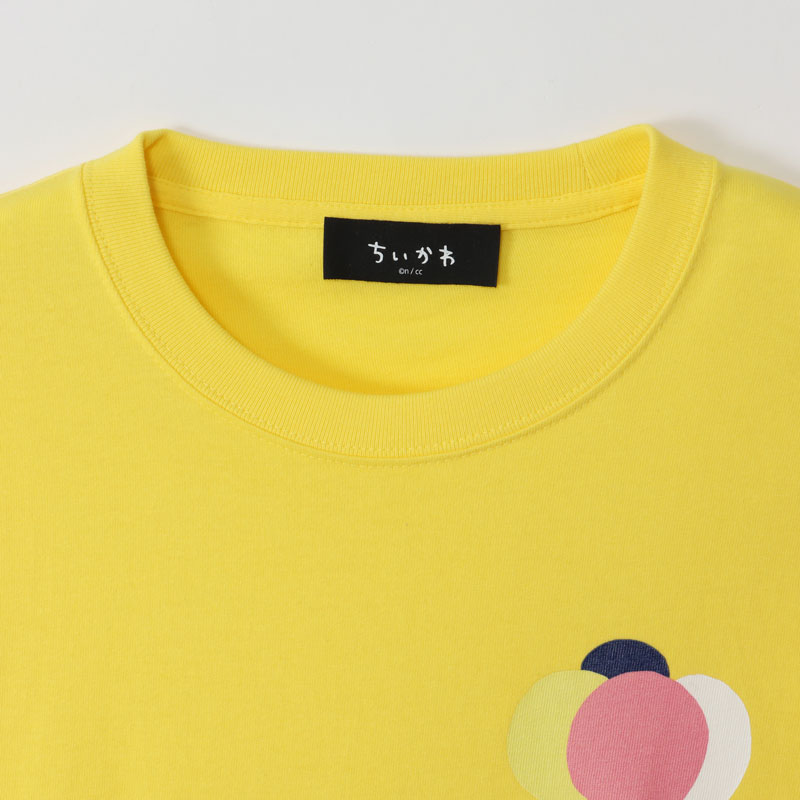 Chikawa Waku Waku Yueenchi T -shirt Cats Yellow