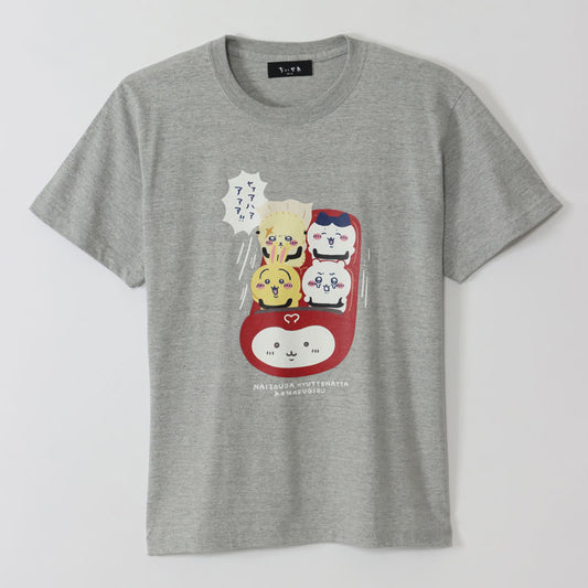 Chiikawa Exciting Amusement Park T-shirt Roller Coaster Heather Gray