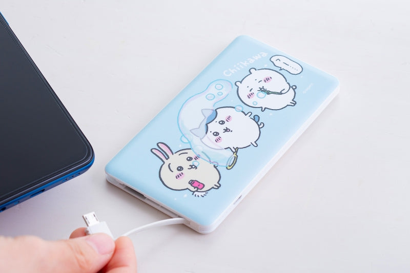 ちいかわ　4000mAh USB出力 ﾘﾁｳﾑｲｵﾝﾎﾟﾘﾏｰ充電器　2.1Ａ（シャボン玉）