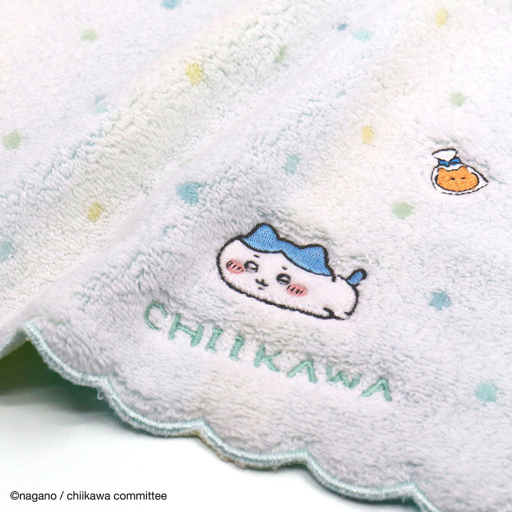 Chiikawa towel handkerchief (dot green)