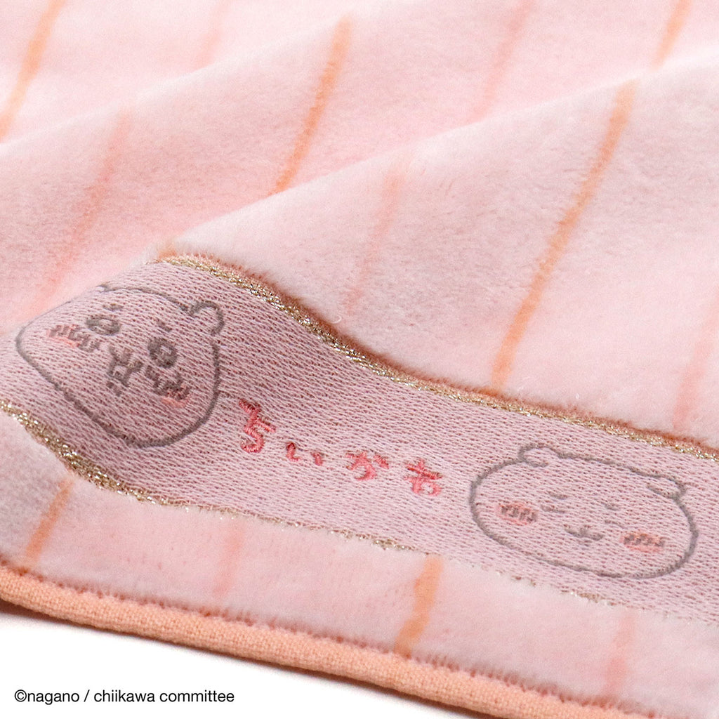 Chiikawa Mini Towel Handkerchief (Stripe Pink)