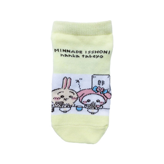 ちいかわ×サンリオキャラクターズ スニーカーソックス（うさぎ＆マイメロディ） キッズ用