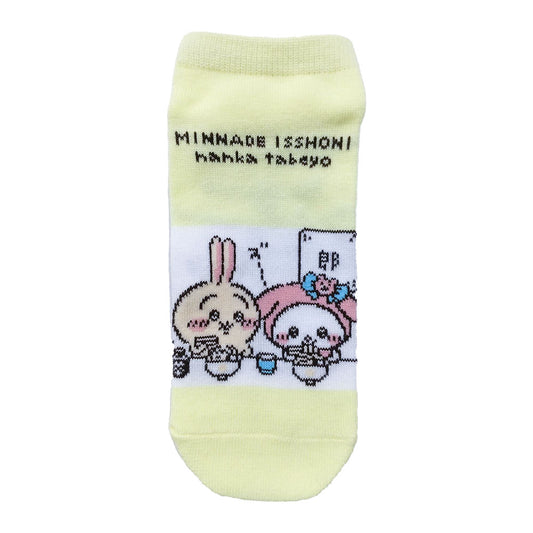 ちいかわ×サンリオキャラクターズ スニーカーソックス（うさぎ＆マイメロディ） レディース