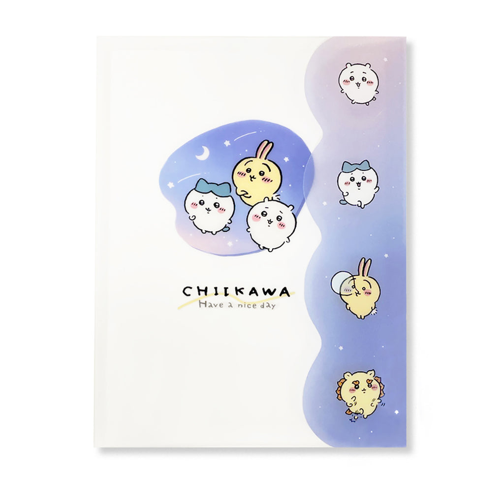 2P clear file with Chikawa Die Cut cover (perfect star)