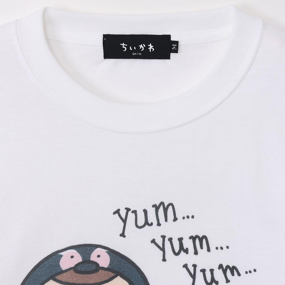 Chikawa Aquarium T -shirt Penguing Yam Yam White (with squid mirror)