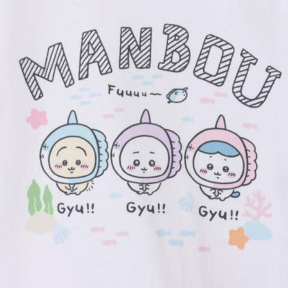 ちいかわ水族館 キッズTシャツ マンボウ ホワイト（カメミラー付）