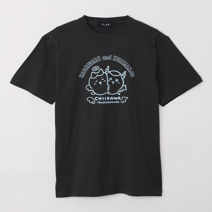 ちいかわ てんし♡あくま Tシャツ（ハチワレ＆くりまんじゅう スミ）