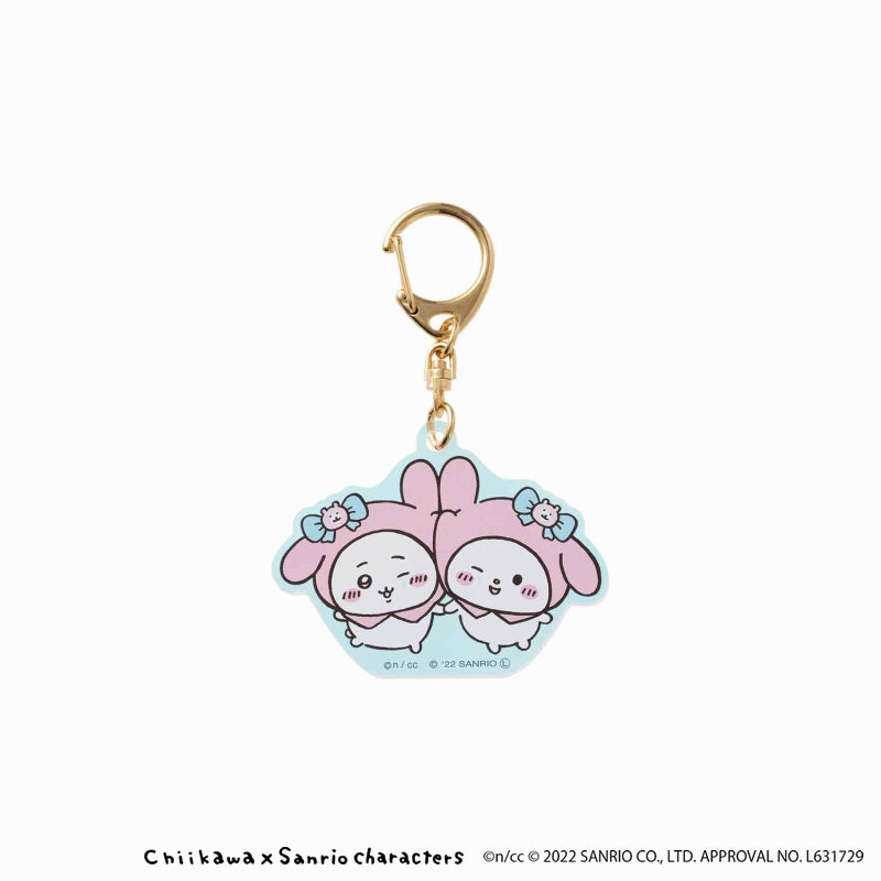 Chikawa X Sanrio角色Aurora Aurora Keychain（Chiikawa My Melody）