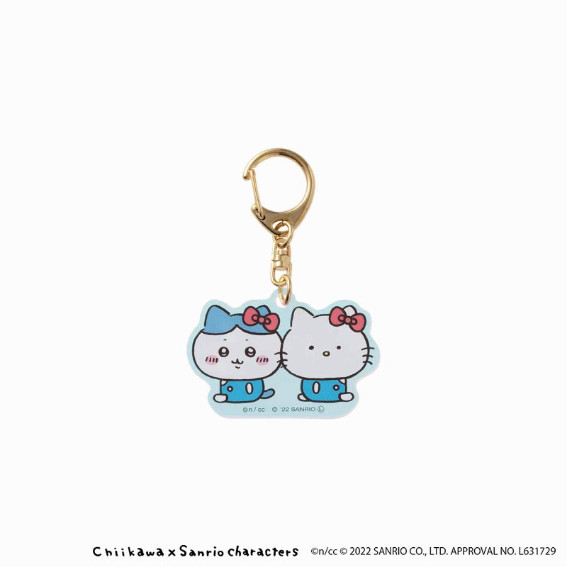 Chikawa x Sanrio Characters Aurora Aurora Keychain (Hachiware Hello Kitty)